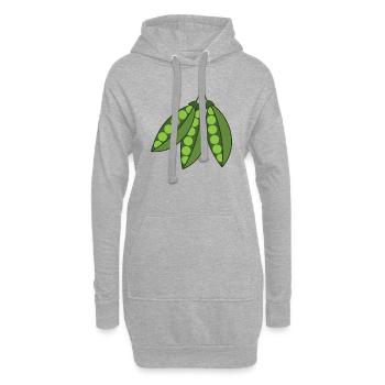 Erbsen - Hoodie-Kleid - Grau meliert - Vorne