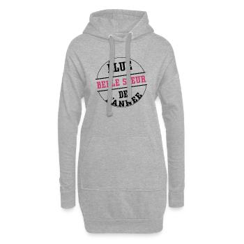 Elue belle soeur de l'année cadeau belle soeur - Sweat-shirt à capuche long Femme - gris chiné - Devant