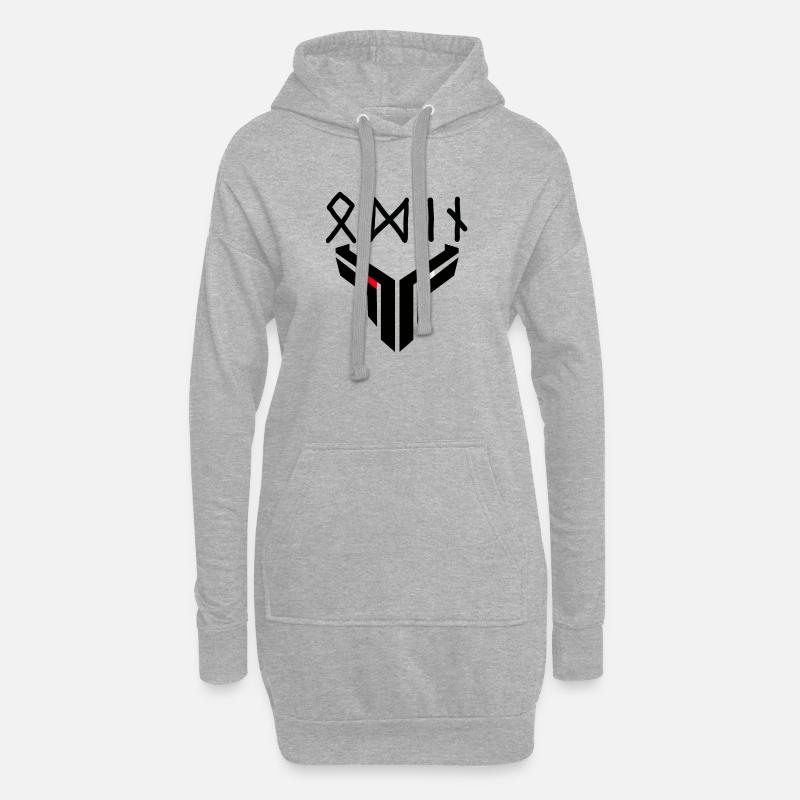 odin allvater - Hoodie-Kleid - Grau meliert