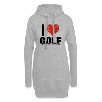 I love GOLF! - Hoodie-Kleid - Grau meliert - Vorne