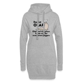 Lauf shirt witzig rennen joggen Geschenk muddy run - Hoodie-Kleid - Grau meliert - Vorne