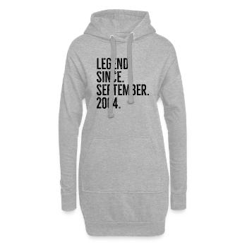 Légende depuis septembre 2004 - Sweat-shirt à capuche long Femme - gris chiné - Devant