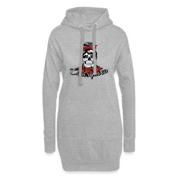 Chaosqueen - Hoodie-Kleid - Grau meliert - Vorne