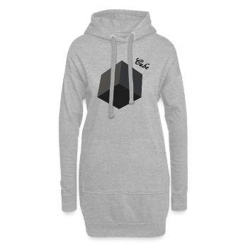 Cube 3D - Hoodie-Kleid - Grau meliert - Vorne