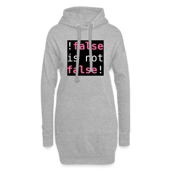 !false is not false! - "!false is not false!" - Hoodie-Kleid - Grau meliert - Vorne