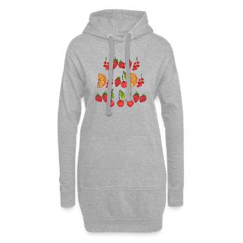 Fruit - Sweat-shirt à capuche long Femme - gris chiné - Devant