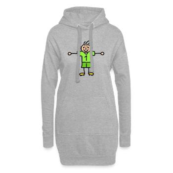 Gardien de but numéro un - Gardien de but - Handball Football - Sweat-shirt à capuche long Femme - gris chiné - Devant