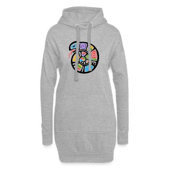 Culture des Incas, symbole - Sweat-shirt à capuche long Femme - gris chiné - Devant
