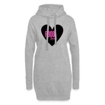 food lover design - Hoodie-Kleid - Grau meliert - Vorne