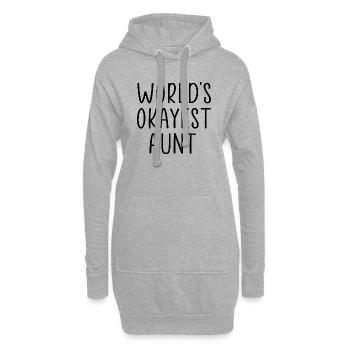 Tante Zitat - Hoodie-Kleid - Grau meliert - Vorne