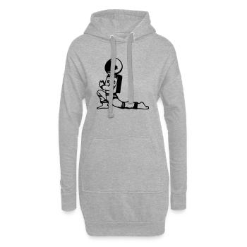 Astronaut Yoga Lustig Geschenkidee - Hoodie-Kleid - Grau meliert - Vorne