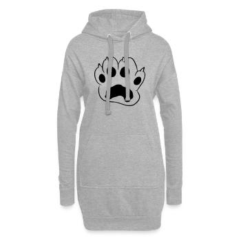 Cat’s Paw Paw Idée cadeau vectorielle pour chat - Sweat-shirt à capuche long Femme - gris chiné - Devant