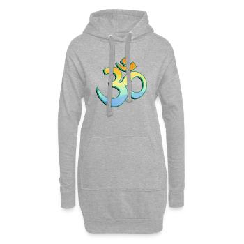 Om Symbol Yoga Praticien Professeur de Yoga - Sweat-shirt à capuche long Femme - gris chiné - Devant