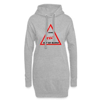 Pencher - Sweat-shirt à capuche long Femme - gris chiné - Devant