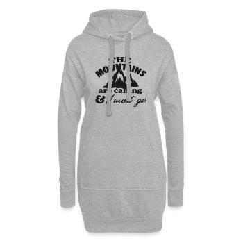 the mountains are calling - camping life - Sweat-shirt à capuche long Femme - gris chiné - Devant