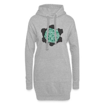 bday witzig miezekatze raubkatze weihnachten zitat - Hoodie-Kleid - Grau meliert - Vorne