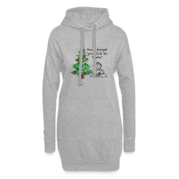 New Year - Hoodie-Kleid - Grau meliert - Vorne
