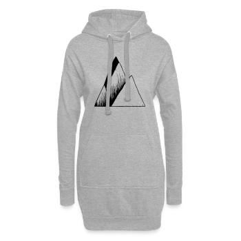 Montagnes montagne randonnée aventure voyage gratuit vecteur 9 - Sweat-shirt à capuche long Femme - gris chiné - Devant