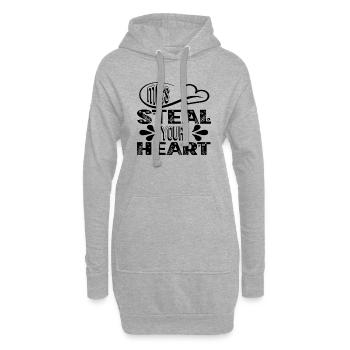 Miss Steal your Heart - Hoodie-Kleid - Grau meliert - Vorne