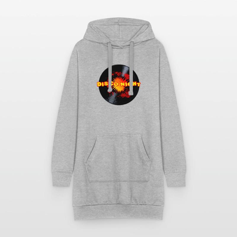 Disco Night Exploding Long Playing Record Hoodie-Kleid