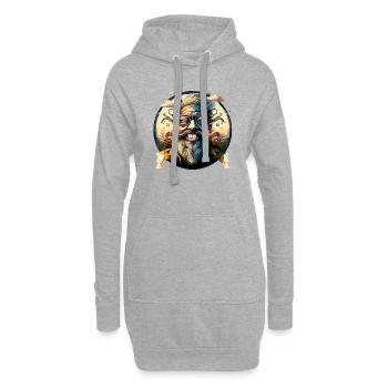 HappyOldHippieMan - Hoodie-Kleid - Grau meliert - Vorne