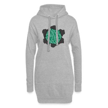 Droits des animaux Noël Océan Amoureux des animaux - Sweat-shirt à capuche long Femme - gris chiné - Devant
