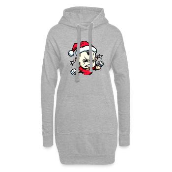 Bad Baby Santa Geschenk - Hoodie-Kleid - Grau meliert - Vorne