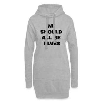 Elf - Hoodie-Kleid - Grau meliert - Vorne
