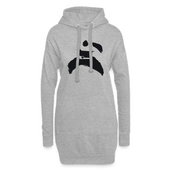 Arts martiaux - Sweat-shirt à capuche long Femme - gris chiné - Devant