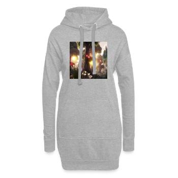 Magical forest - Hoodie Dress - heather grey - Front