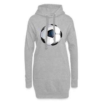 Fußball Soccer - Hoodie-Kleid - Grau meliert - Vorne