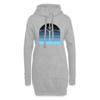 Ramer - Sweat-shirt à capuche long Femme - gris chiné - Devant