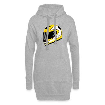 Motorradhelm - Hoodie-Kleid - Grau meliert - Vorne