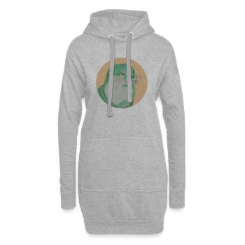 Loutre 2 20 11 2022 - Sweat-shirt à capuche long Femme - gris chiné - Devant