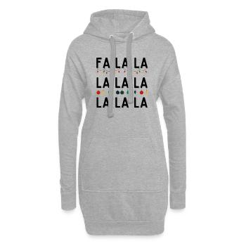 FA LA LA LA LA LA LA LA LA - Hoodie-Kleid - Grau meliert - Vorne