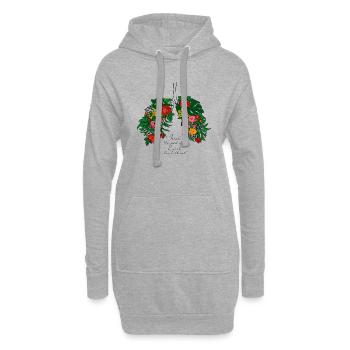 Inhale the good shit, exhale the bullshit! - Hoodie-Kleid - Grau meliert - Vorne