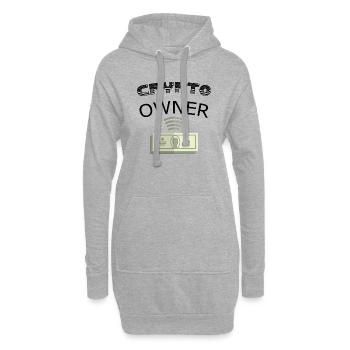 Bitcoin Trading Crypto Aktien - Hoodie-Kleid - Grau meliert - Vorne