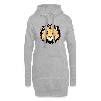 Royal Cartoon Lion Lion Comic 22 - Sweat-shirt à capuche long Femme - gris chiné - Devant