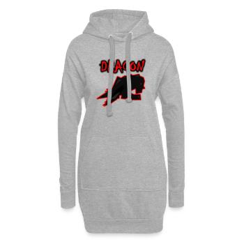 Dragon - Hoodie Dress - heather grey - Front