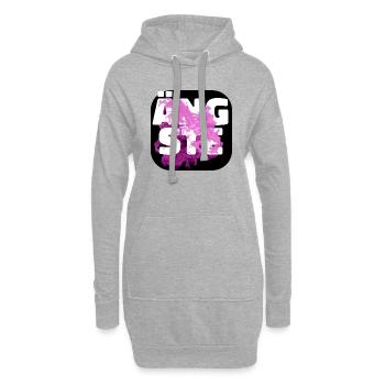 Ängste pink - Hoodie-Kleid - Grau meliert - Vorne