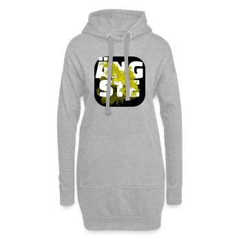 Ängste gelb - Hoodie-Kleid - Grau meliert - Vorne