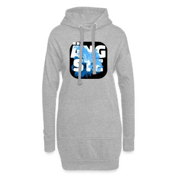 Ängste blau - Hoodie-Kleid - Grau meliert - Vorne