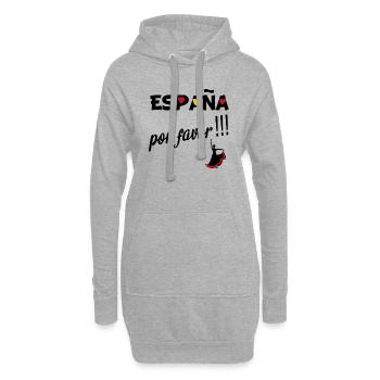 Espagne s'il vous plaît ! - Sweat-shirt à capuche long Femme - gris chiné - Devant