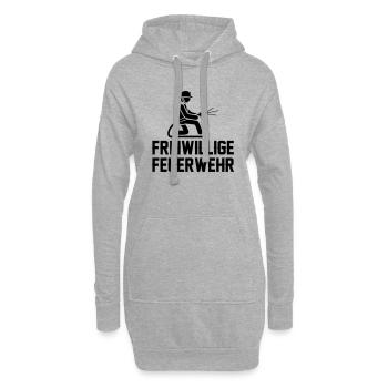 feuerwehr freiwillige - Hoodie-Kleid - Grau meliert - Vorne