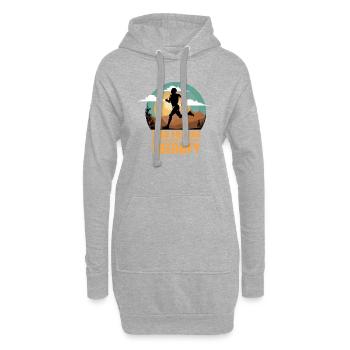 Trail Runner Running Jogging Jogger I Gift - Sweat-shirt à capuche long Femme - gris chiné - Devant