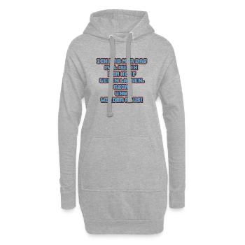 witziges Nicht-Nachdenken-Design / lustige Sprüche - Hoodie-Kleid - Grau meliert - Vorne