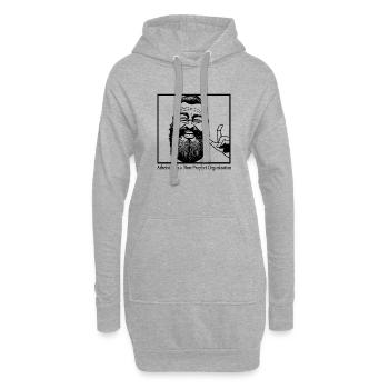 Atheistbesser - Sweat-shirt à capuche long Femme - gris chiné - Devant