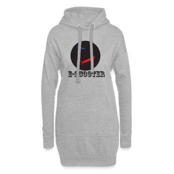 E-Scooter Roller Scooter - Sweat-shirt à capuche long Femme - gris chiné - Devant