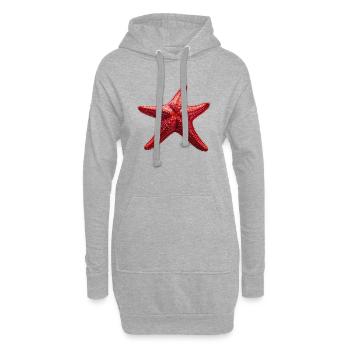 Seesterne sind auch Raubtiere - Hoodie-Kleid - Grau meliert - Vorne