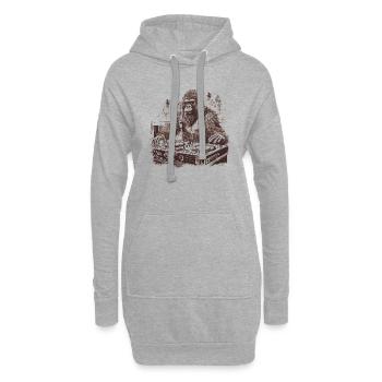 Bigfoot-DJ - Hoodie-Kleid - Grau meliert - Vorne